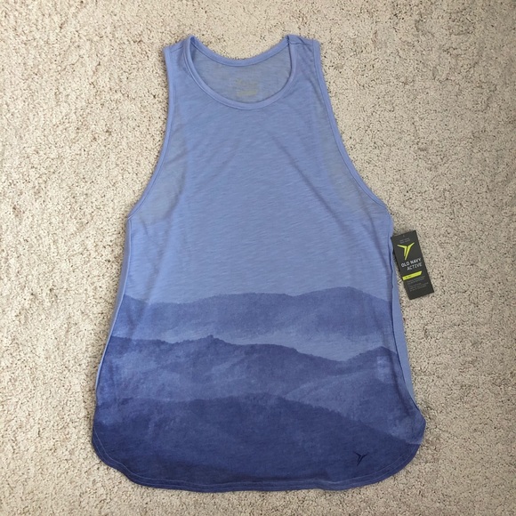 NEW Old Navy Blue Purple Workout Tank Size S - Picture 1 of 5